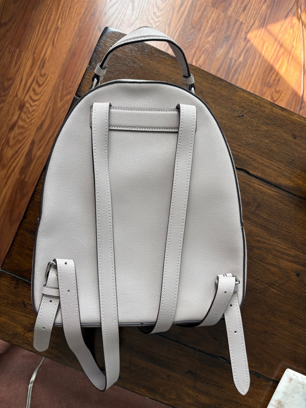 Coach Mini Backpack – Pebbled Leather – Light Taupe/Gray – Like New - Picture 2 of 5